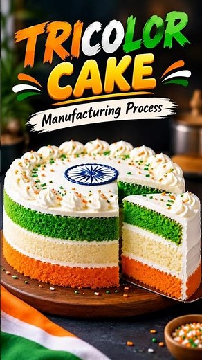 How a Tricolor Cake Is Made 🇮🇳🍰 | Full Manufacturing Process