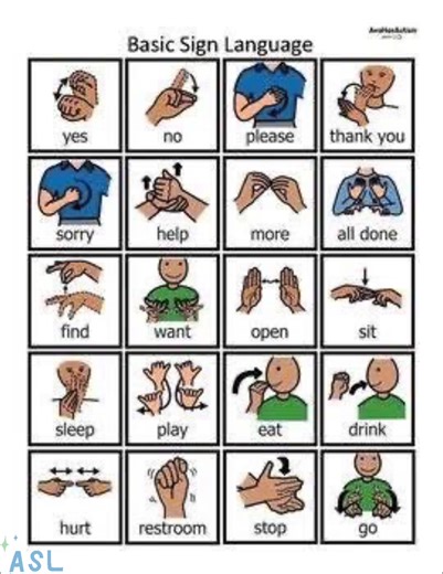 6.1K views · 42 reactions | Basic Sign Language in ASL (Why isn’t this posted in every class room)? | Georg Augustin Wrobel | Facebook