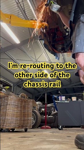 Cutting fuel lines with an angle grinder? #diy #projectcar #fuel
