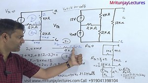 PROBLEM ON Thevenin Equivalent Youtubelink 《 https://youtube.com/@MritunjayLecturespvt 》 | Mritunjay Lectures