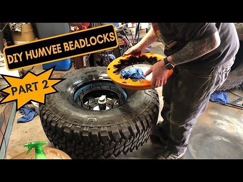 DIY Humvee wheels - Part 2: Beadlock PVC inserts, tire install and Final assembly