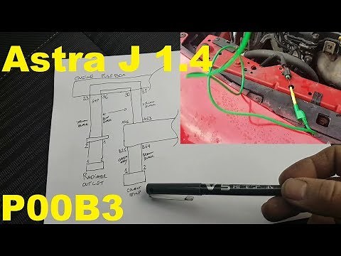 Vauxhall/Opel Astra J 1.4 engine light on. Code P00B3 Fault finding and repair.