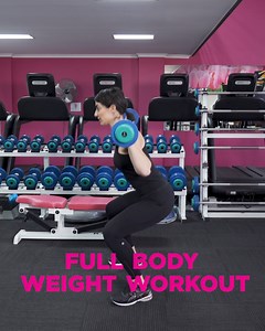 Complete 5 rounds of these weighted exercises for a full body workout!  Barbell Row x 10  Barbell Shoulder Press x 10  Barbell Squat x 10  Dumbbell Side Bend x 10 (each side)  Medicine Ball Ab Twists x 10  Barbell Glute Bridge x 10 | Fernwood Morayfield | Facebook