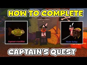 How To Complete Captain Harvestbeard Quest In Fisch | How To Get Captain's Goldfish & Pirate Turkey?