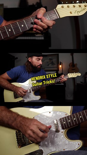 Learn classic Jimi Hendrix inspired lead and rhythm tricks in just 60 seconds! ##guitar##learnguitar##guitartok##jimihendrix
