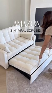 Sleeper Sofa Bed 3-in-1 Convertible Couch with Pullout Bed COMMENT FOR LINKS or shop the link in my bio *Please note: you must be following me @danielle.donohue for links to be appear Great for kids for sleepovers when family comes to visit or lounging for reading, napping, or sitting. Reclining Backrest, Storage Pockets - Modern Space Lounge Furniture for Living Room, Includes Toss Pillows, Beige #amazon #sleepersofa #amazonmusthaves #amazonfavorite #homefinds #amazonhome #homehacks #Amazonfind