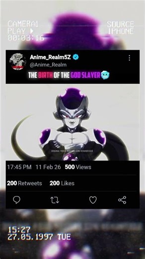 The birth of the god slayer🥶#shorts#anime#dragonball||