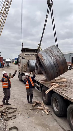 This Load Was Already Too Late to Stop Everything looked under control… until the tension broke. One second later — tons of steel were moving on their own. No brakes. No control. Just reaction time. And sometimes… that’s not enough. Everything changes in a split second. #aiwowai #fail #heavyequipment #dangerous #reels