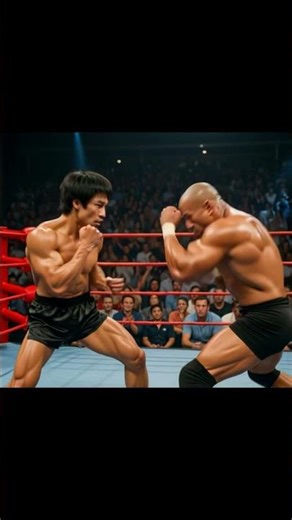 Bruce Lee vs The Rock: The Ultimate Fight! 🥊 #Shorts #dreammatches #viralshorts #