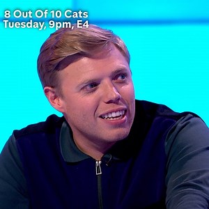 Rob Beckett has a dirty little secret. Do you? 🍗 Find out more with brand new #8OutOf10Cats on Tuesday at 9pm on E4. | 8 Out of 10 Cats