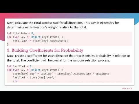 Implementing Probability in Direction Selection with JavaScript