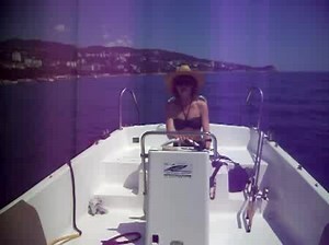 Киса управляет катером в Мисхоре