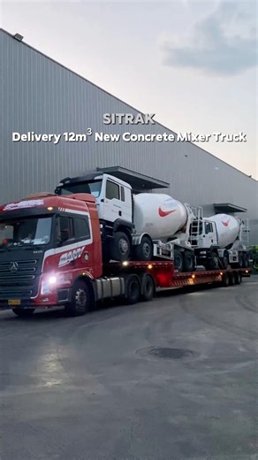 How do we ship two concrete mixer trucks? New SITRAK Chassis 12cbm mixer delivery #wisasta #sitrak #mixer #mixertruck | Hunan Wisasta Import And Export Co., Ltd.