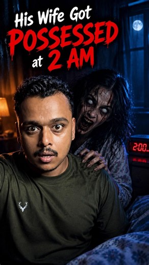 His Wife Got Possessed at 2 AM 😱 | Real Horror Story | #shorts #horror