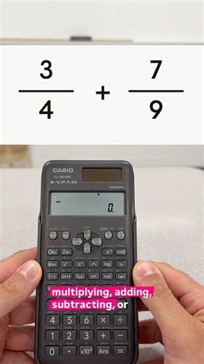 FRACTIONS ON CALCULATOR??? #learning #maths
