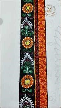 Pattachitra painting part1 | Easy border design #odiatradition #pattachitra #shorts #traditionalart