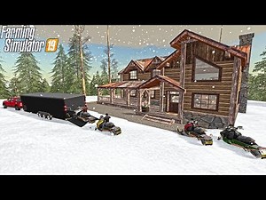 SNOWMOBILING ROAD TRIP (IOWA TO MONTANA) | RENTING AIRBNB CABIN DAY 1 | FARMING SIMULATOR 2019