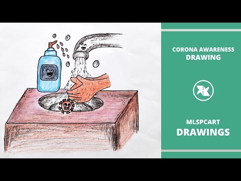 Clean Hands Save Life Drawing | Awareness Art | Simple Corona Drawing for Students #CoronaAwareness
