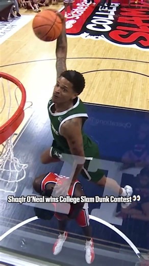 Shaquille O'Neal's son Shaqir displayed his hops to win the College Slam Dunk Contest 👀