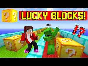 Mikey and JJ playing A LUCKY BLOCK RACE in Minecraft – Maizen