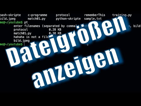 Python Lernen - Dateigrößen ermitteln und anzeigen