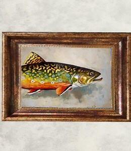 Rainbow Trout Oil Painting | Original Impasto Fish Art | Textured Impressionist Painting for Nature Lovers - Etsy