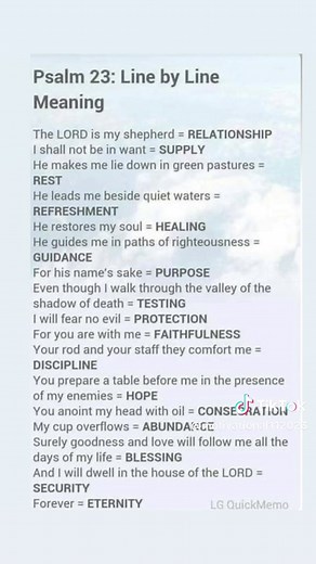 Understanding Psalm 23: Line By Line Meaning Explained