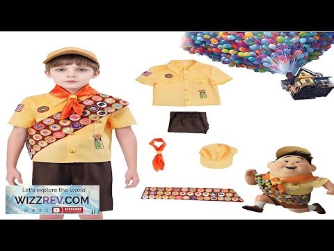Anime Wilderness Explorer Cosplay Costume Film Up Russell Yellow Shirt Shorts