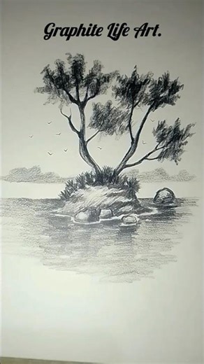 🌄 “Simple Lines → Stunning Landscape 😍 #Drawing”