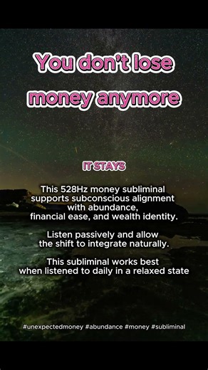 MONEY STAYS 💰 Subliminal