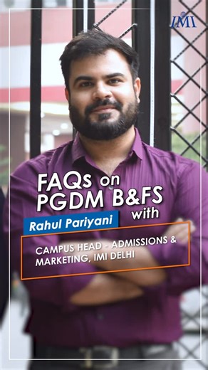 IMI Delhi on Instagram: "The PGDM (Banking & Financial Services) at IMI Delhi is a two-year, full-time, AICTE-approved programme designed for careers in the Banking, Financial Services, and Insurance sector. With focused learning in FinTech, Financial Modelling, and Data Analytics, the programme integrates strong management fundamentals with advanced financial expertise. Supported by global affiliations such as the CFA Institute, access to Bloomberg Labs, and a compulsory summer internship, it o