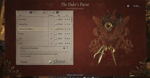 Resident Evil Village Selling items: what to sell from your valuable treasure