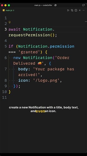 Your Website Can Send Browser Notifications! 🚨 #frontend #web #react