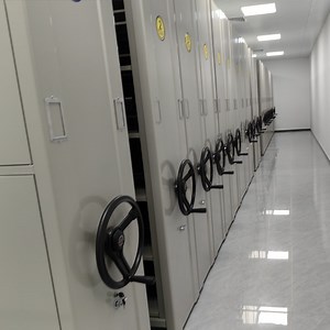 Metal Dense Shelf Manufacturers Save Space Intelligent Cold-Rolled Steel Government Archive Shelving Manual Mobile Shelving