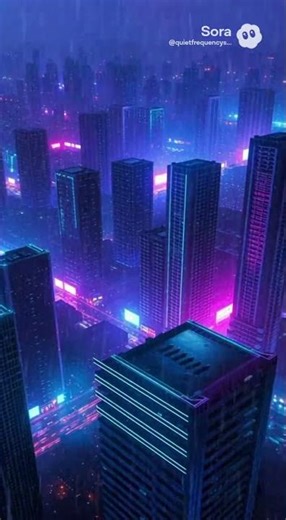 Cyberpunk Rain City 🌧️ Neon Night Ambience for Sleep, Focus & Relaxation