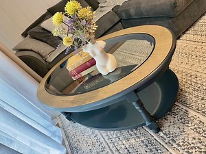Upcycled Oval Coffee Table | Hand-painted Unique | Modern Ristic Home Decor | One of a Kind Table - Etsy UK