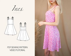 Ines Dress Tutorial | DIY Tie Shoulder Strap Mini Dress
