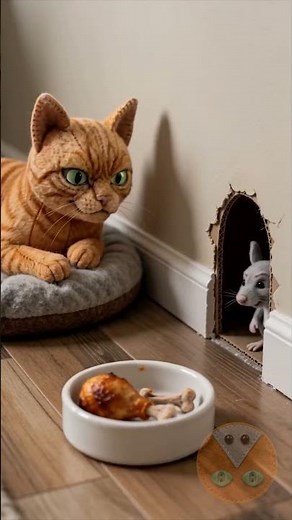 One Tiny Hole, One Huge Mistake 😂🐱 #FunnyAnimals #Cartoon