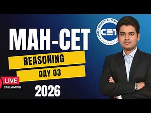MAH-CET 2026 | Demo Lec 03 | Reasoning | BHMCT BBA BCA BMS BBM LLB CET Full Batch