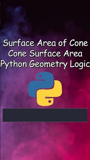 Surface Area of a Cone in Python | Formula Explained Simply #coding #python