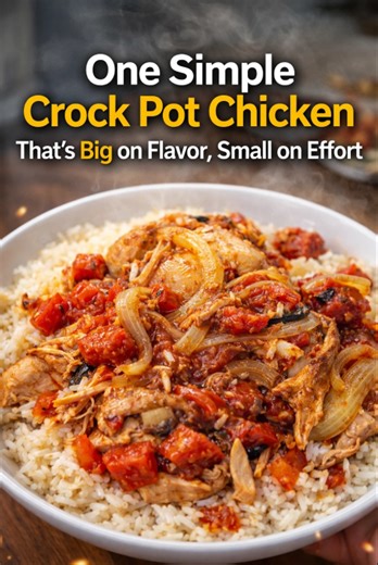 One simple crock pot chicken that’s big on flavor, small on effort