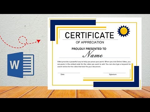 How to make Certificate Design in Microsoft word | Certificate Design tutorial