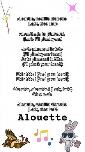 Alouette, Gentille Alouette 🎶 | Learn French with Song Lyrics 😍
