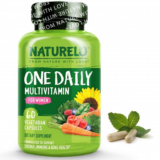 One Daily Multivitamin for Women | Vegan Friendly, Plant-Based, Whole Food Vitamin | Naturelo Premum Supplements