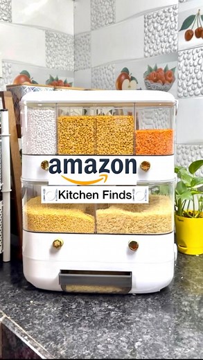 GulNoor | Home Decor & Lifestyle♾️ on Instagram: "🛍️ 𝘽𝙚𝙨𝙩 𝘼𝙢𝙖𝙯𝙤𝙣 𝙁𝙞𝙣𝙙𝙨 𝙋𝙖𝙧𝙩-𝙄𝙄 One Type One Switch,Classified Storage Of Grain,Separate Buttons For Classification, Without Confusion And Quantitative Feeding.Movable Detachable Partition,Free Combination Of Grids,The Barrel Body Is Equipped With 3 Partitions, Which Can Be Separated According To Requirements. Product Features-: ✅Good sealing ✅High Quality ✅One-click Output ✅Movable Detachable Partition ✅Beautiful and Practical