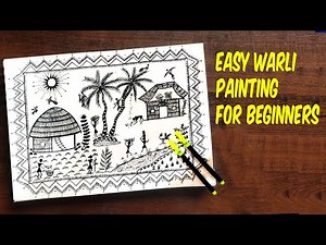 easy warli painting for beginners || warli art tutorial || warli art drawing for kids