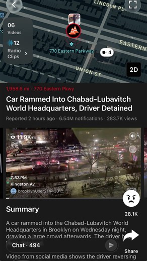 6.5K views · 9 comments | A car rammed into the Chabad-Lubavitch...