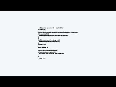How do I search text in a single page reactjs/electron application