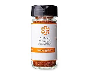 Savory Spice Chilean Merquén Seasoning (2.05 oz) - Smoky & Spicy Chile Pepper Blend from Chile - Dry Rub Seasoning for Beef, Chicken, Lamb, Pork, Seafood & Tofu - Vegan & Sugar-Free