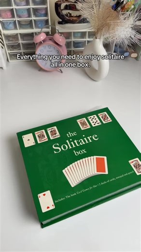 UrbanBookids on Instagram‎: "The Solitaire Box is the perfect companion for quiet moments, relaxation, and solo fun. This beautifully curated box includes everything you need to enjoy classic solitaire games in one complete set. Inside, you’ll find the book Card Games for One, two decks of cards, a notepad, and a pencil — making it ideal for unwinding, traveling, or enjoying mindful play at your own pace. Whether you’re a card game lover or looking for a thoughtful gift, The Solitaire Box offers